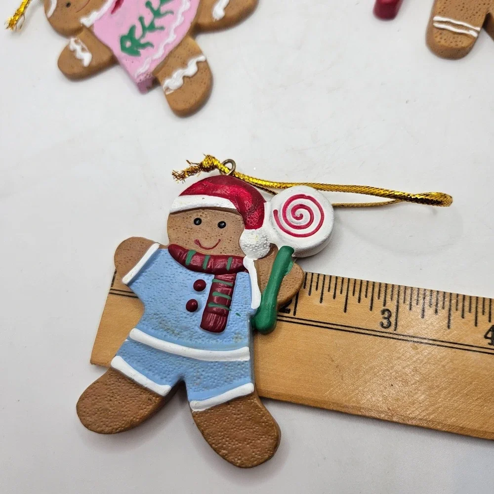 Gingerbread Christmas Ornaments Set of 3 Cookie Tree Decor